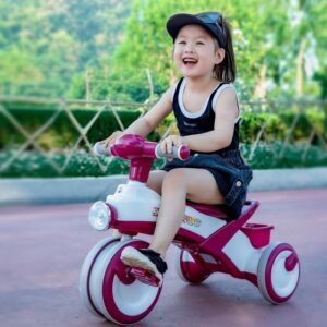 Red and white tricycle
