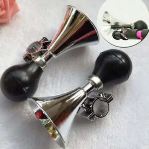 Chrome plated plastic bugle horns