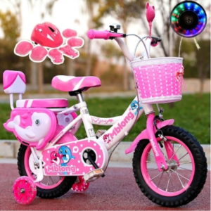 Pink kids bike